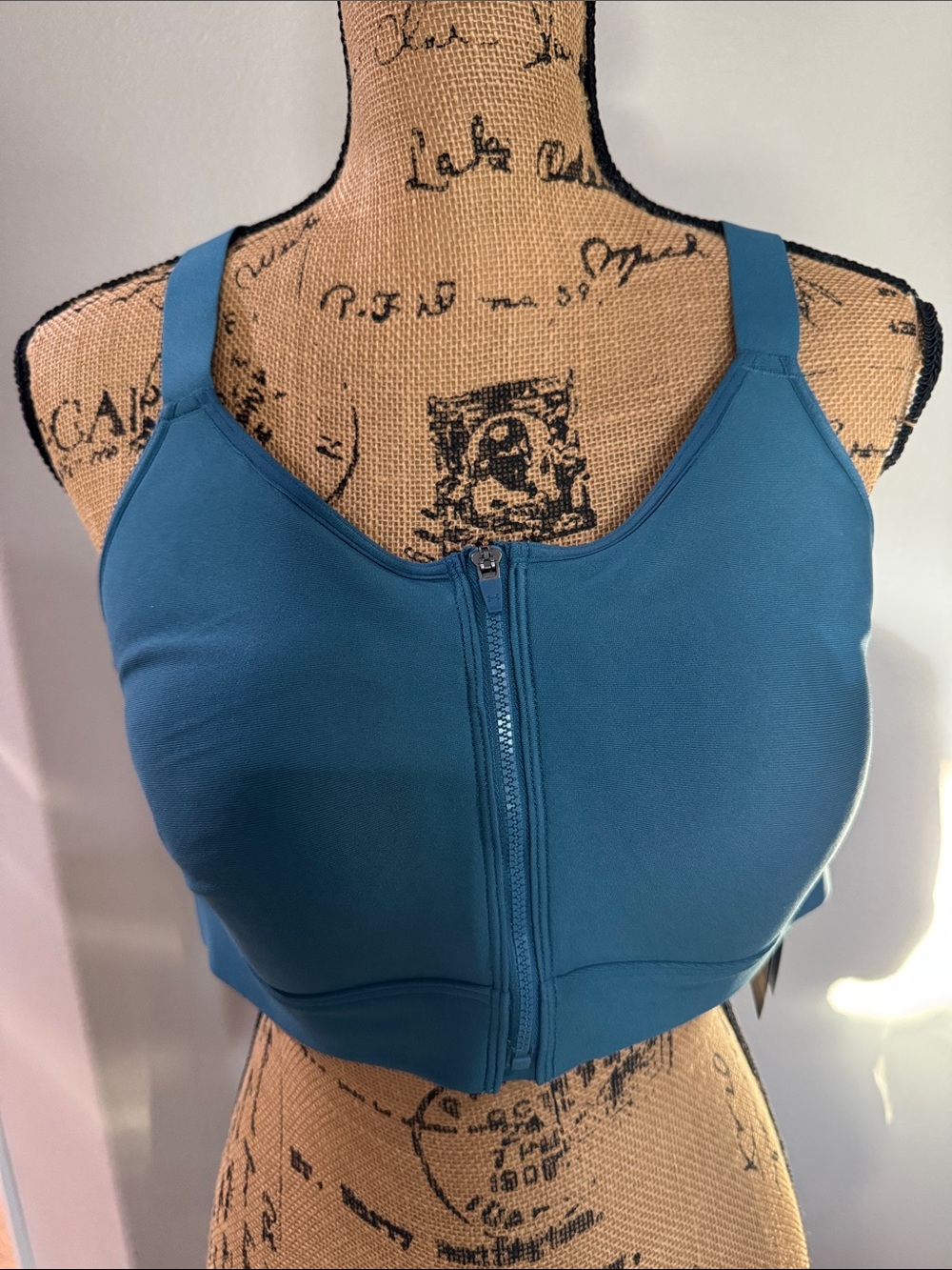 Under Armour Teal Front Zip Sports Bra